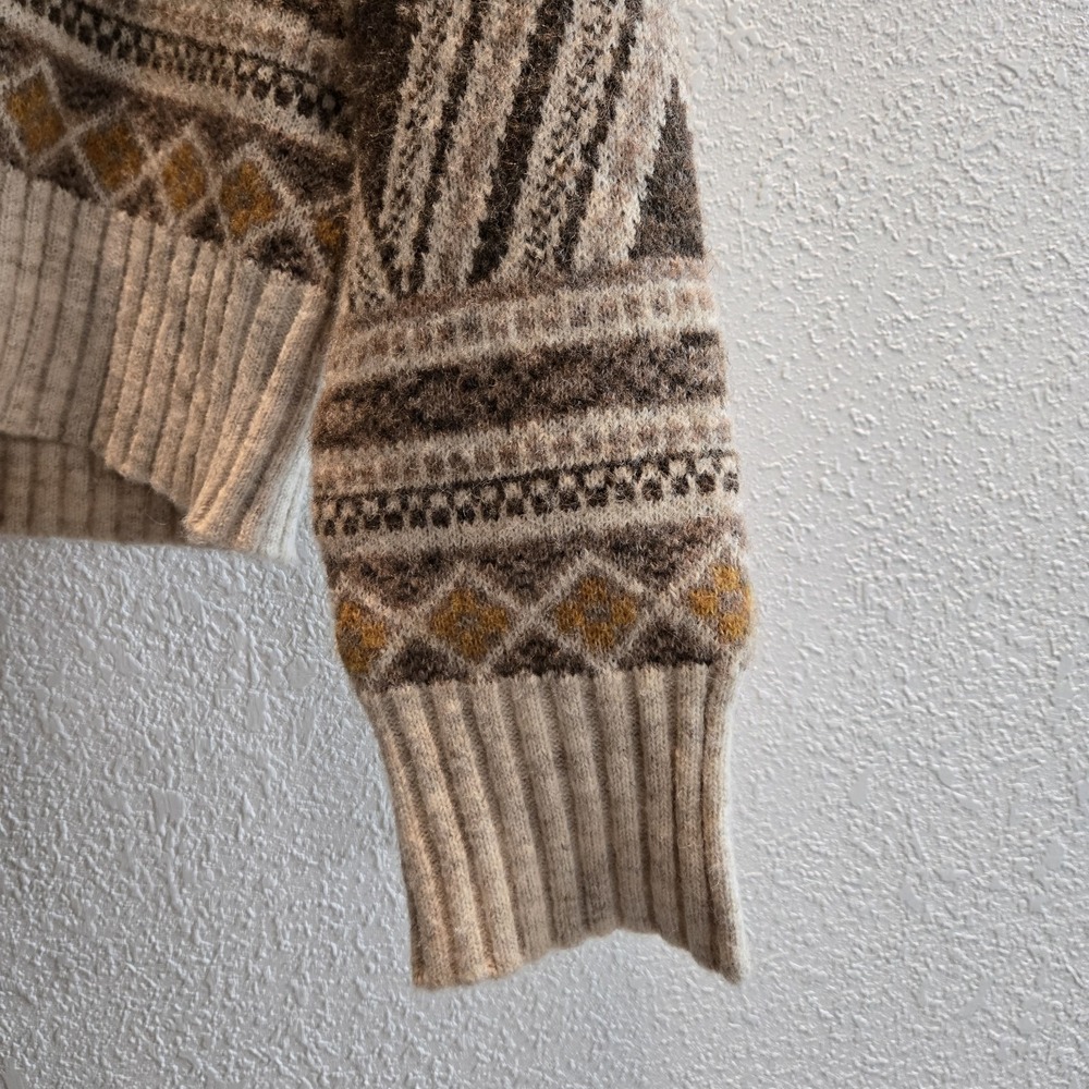 Marled‎ Chunky Knit Pullover Crop Style Sweater Small, casual Nordic Style - Picture 3 of 7